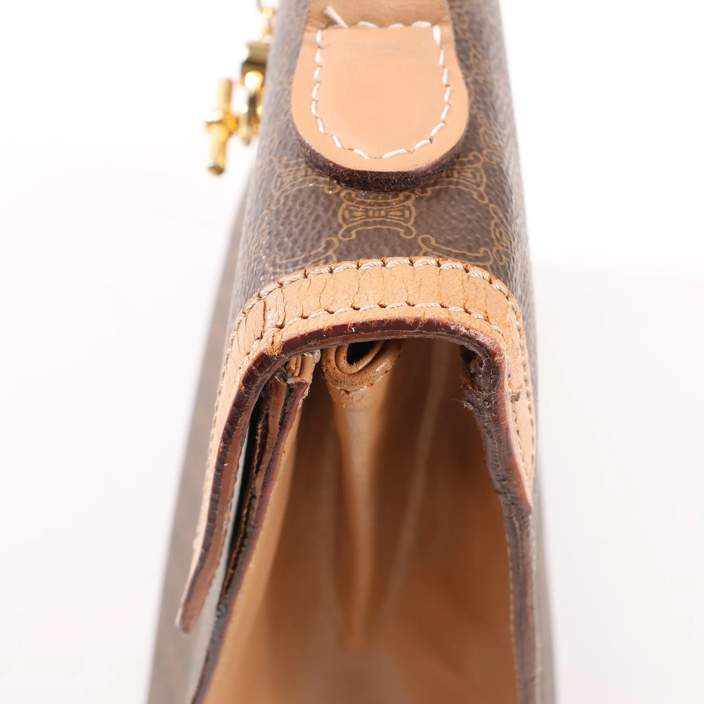 Celine Macadam PVC & Leather Handbag in Brown