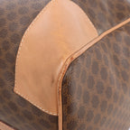 Celine Macadam Boston PVC & Leather Travel Bag in Brown