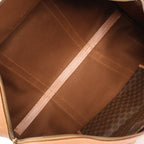 Celine Macadam Boston PVC & Leather Travel Bag in Brown