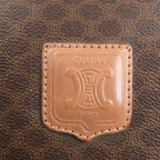 Celine Macadam Boston PVC & Leather Travel Bag in Brown