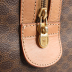 Celine Macadam Boston PVC & Leather Travel Bag in Brown