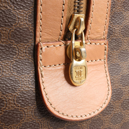 Celine Macadam Boston Reisetasche aus PVC und Leder in Braun