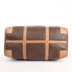 Celine Macadam Boston PVC & Leather Travel Bag in Brown