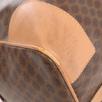 Celine Macadam Boston PVC & Leather Travel Bag in Brown