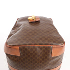Celine Macadam Boston PVC & Leather Travel Bag in Brown