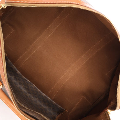 Celine Macadam Boston Reisetasche aus PVC und Leder in Braun