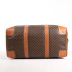Celine Macadam Boston PVC & Leather Travel Bag in Brown