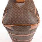 Celine Macadam Boston PVC & Leather Travel Bag in Brown