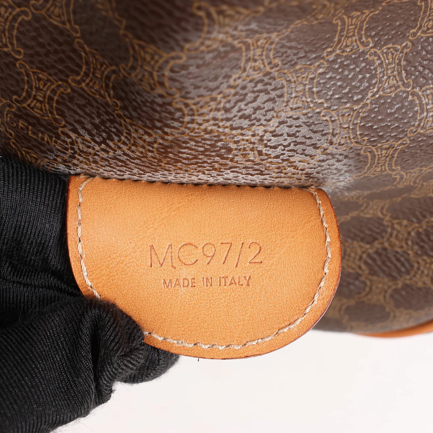 Celine Macadam Boston Reisetasche aus PVC und Leder in Braun