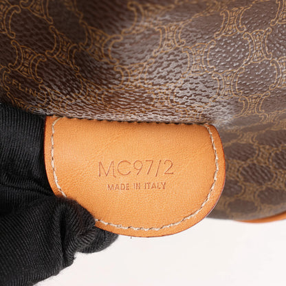 Celine Macadam Boston Reisetasche aus PVC und Leder in Braun