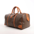 Celine Macadam Boston PVC & Leather Travel Bag in Brown