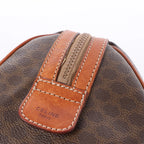 Celine Macadam Boston PVC & Leather Handbag in Brown