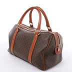 Celine Macadam Boston PVC & Leather Handbag in Brown