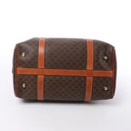 Celine Macadam Boston PVC & Leather Handbag in Brown