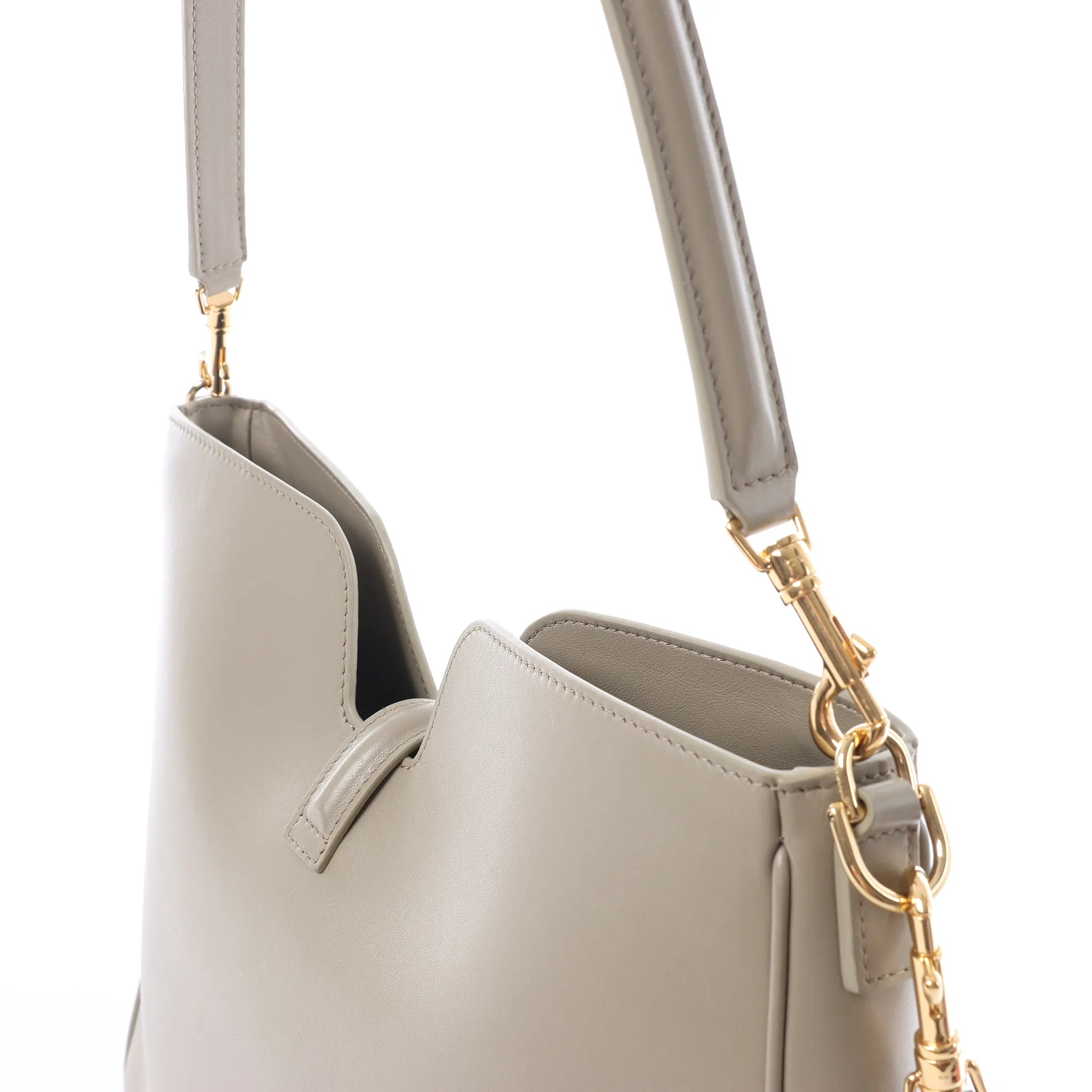 Celine Camille 16 Medium Leather 2Way Shoulder Bag in Beige