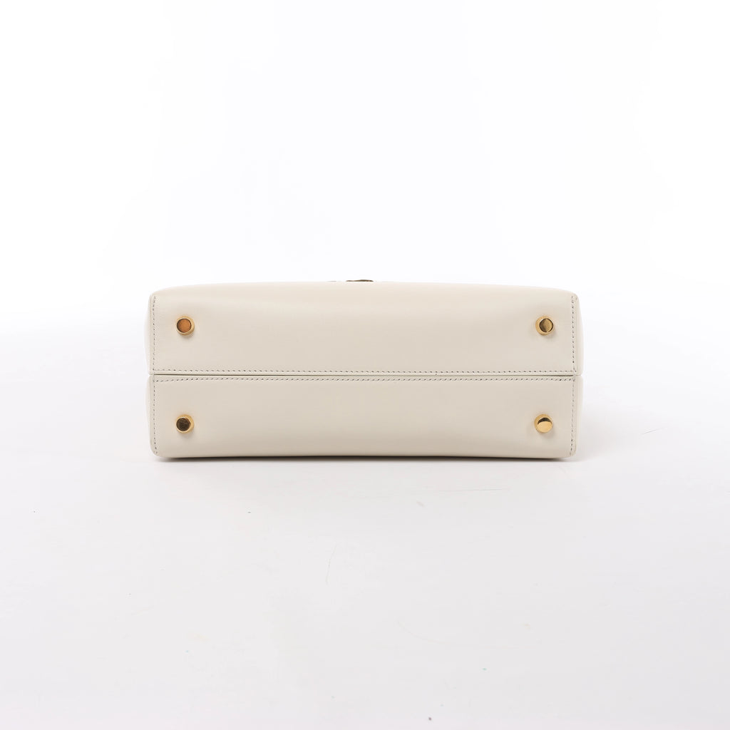 Celine Nino Medium Leather 2Way Handbag in Beige