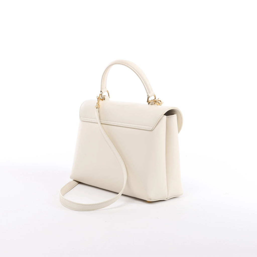 Celine Nino Medium Leather 2Way Handbag in Beige