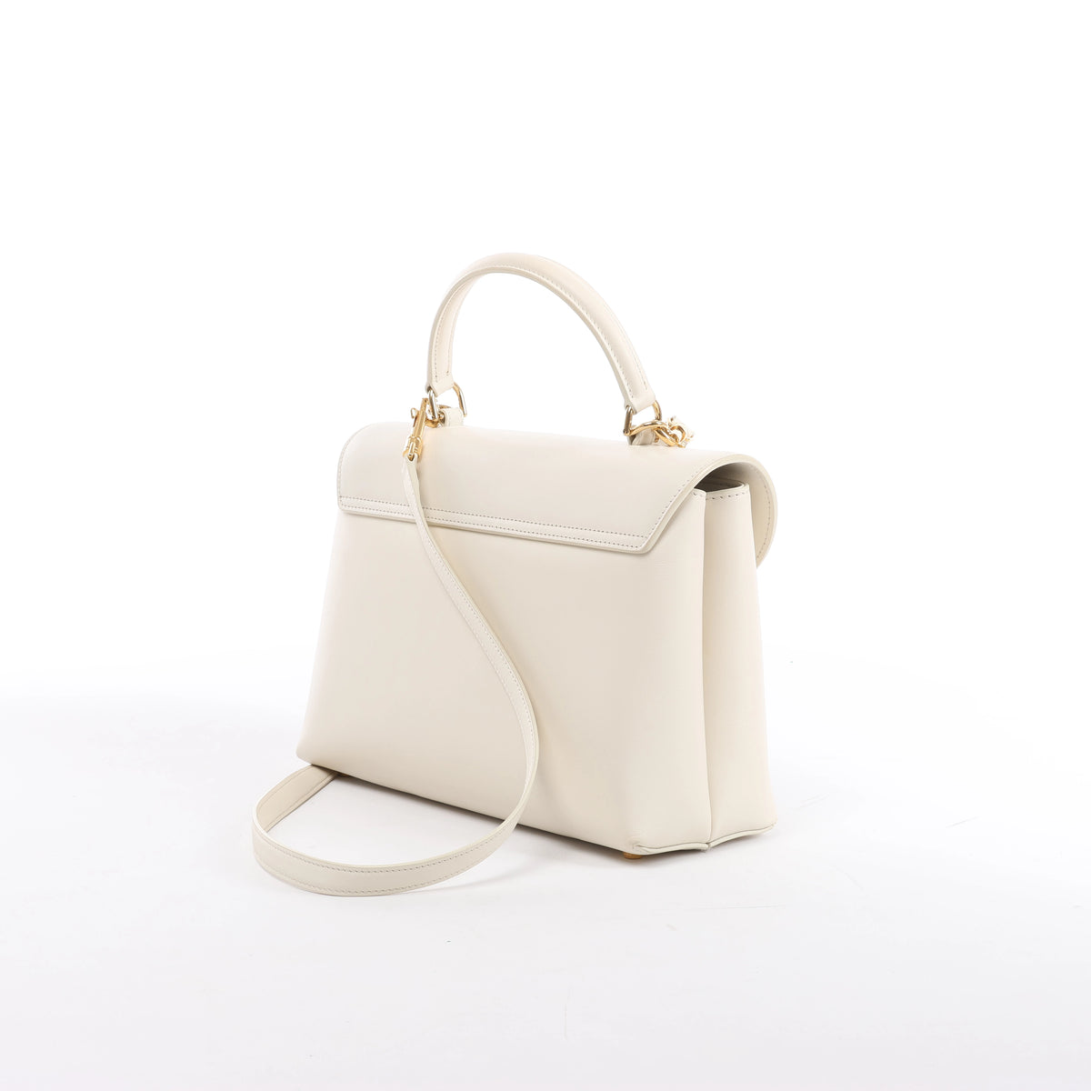 Celine Nino Medium Leather 2Way Handbag in Beige