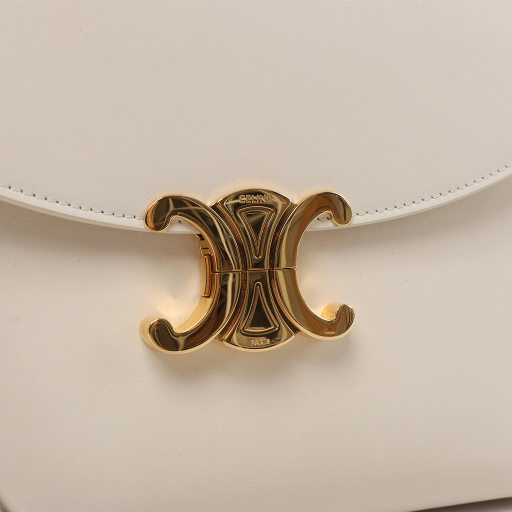 Celine Nino Medium Leather 2Way Handbag in Beige