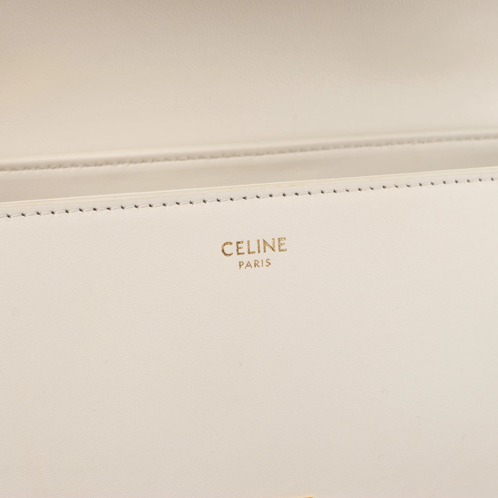 Celine Nino Medium Leather 2Way Handbag in Beige