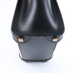 Celine Luggage Micro Leather Handbag in Black x White