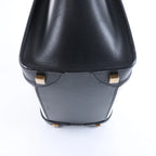 Celine Luggage Micro Leather Handbag in Black x White