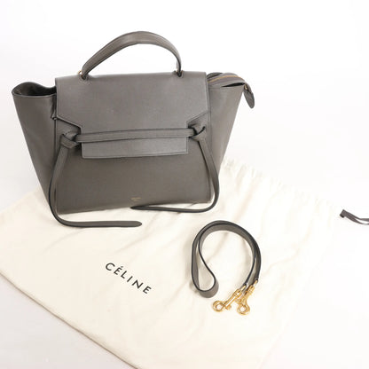 Celine Belt Bag Mini Leather 2way Handbag in Gray