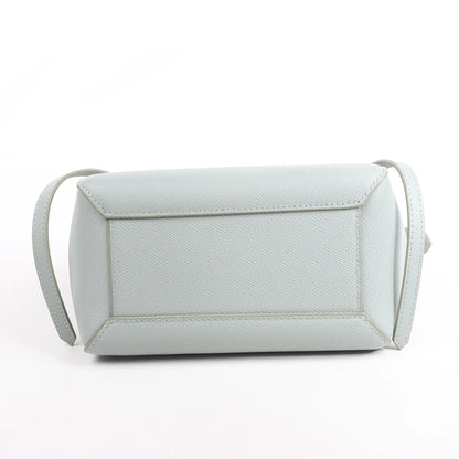 Sac ceinture CELINE en cuir grainé Nano 2 voies bleu