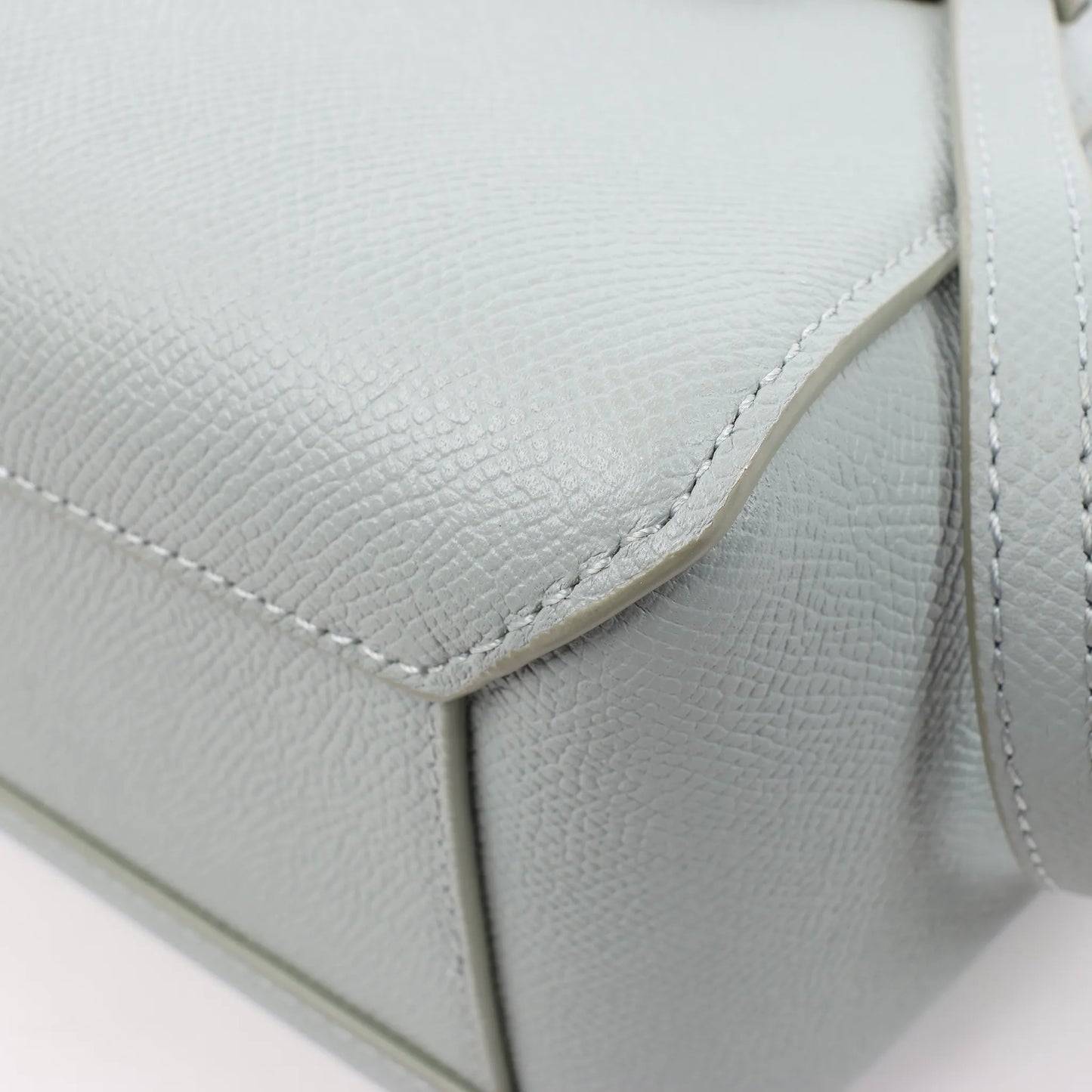 Sac ceinture CELINE en cuir grainé Nano 2 voies bleu