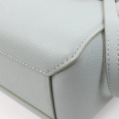 Sac ceinture CELINE en cuir grainé Nano 2 voies bleu