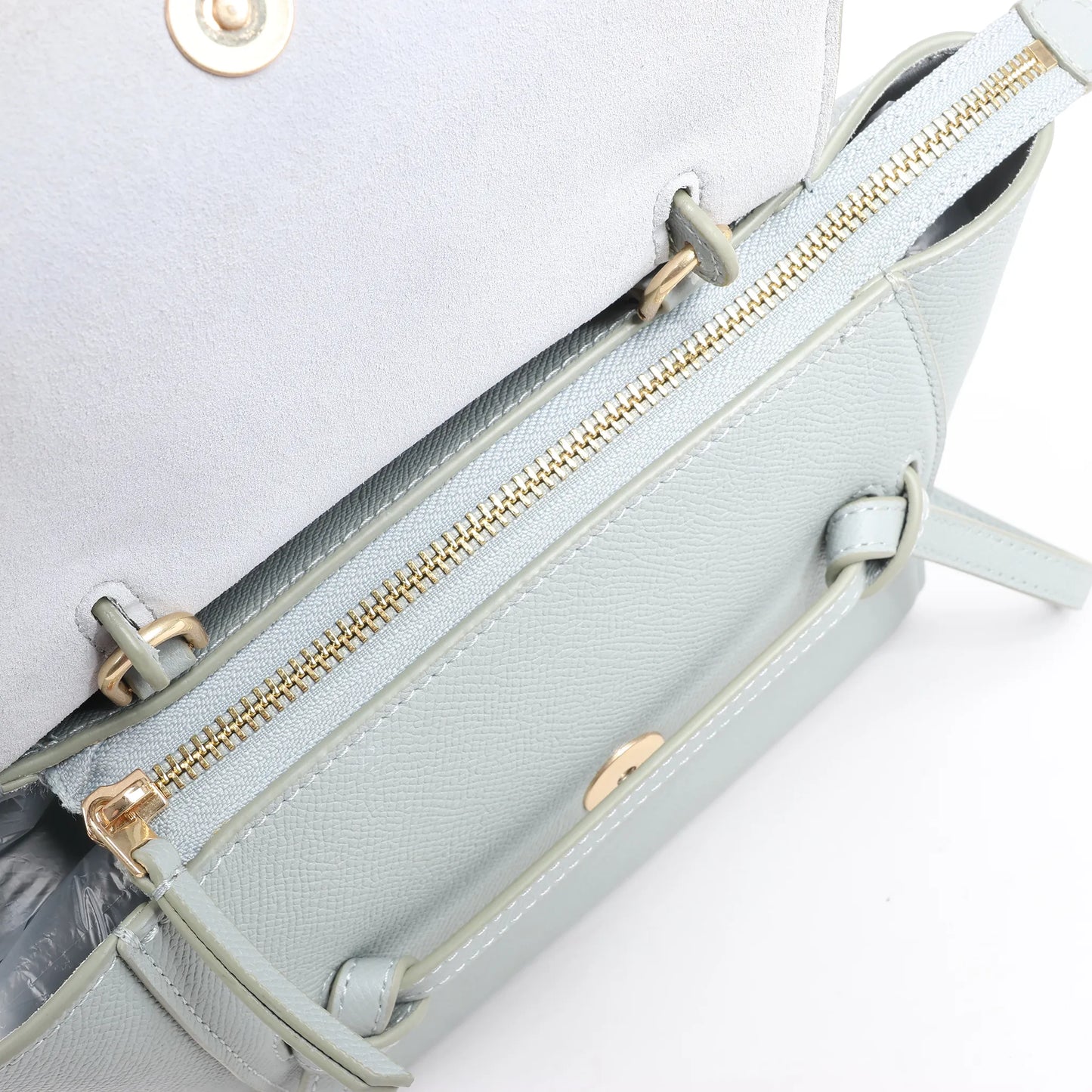 Sac ceinture CELINE en cuir grainé Nano 2 voies bleu