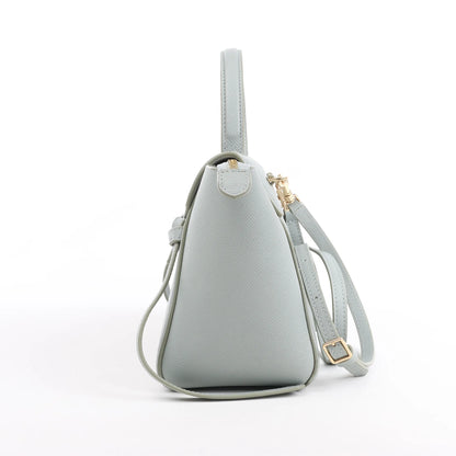 Sac ceinture CELINE en cuir grainé Nano 2 voies bleu