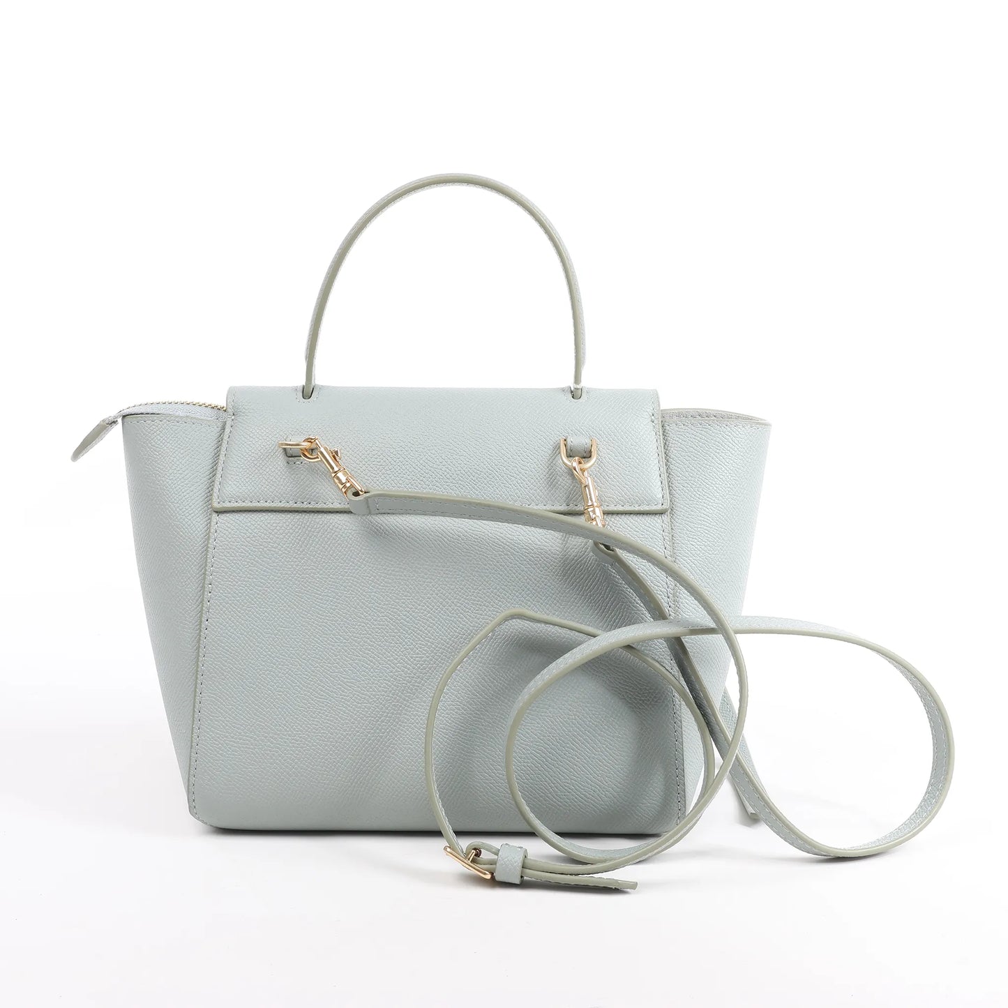 Sac ceinture CELINE en cuir grainé Nano 2 voies bleu