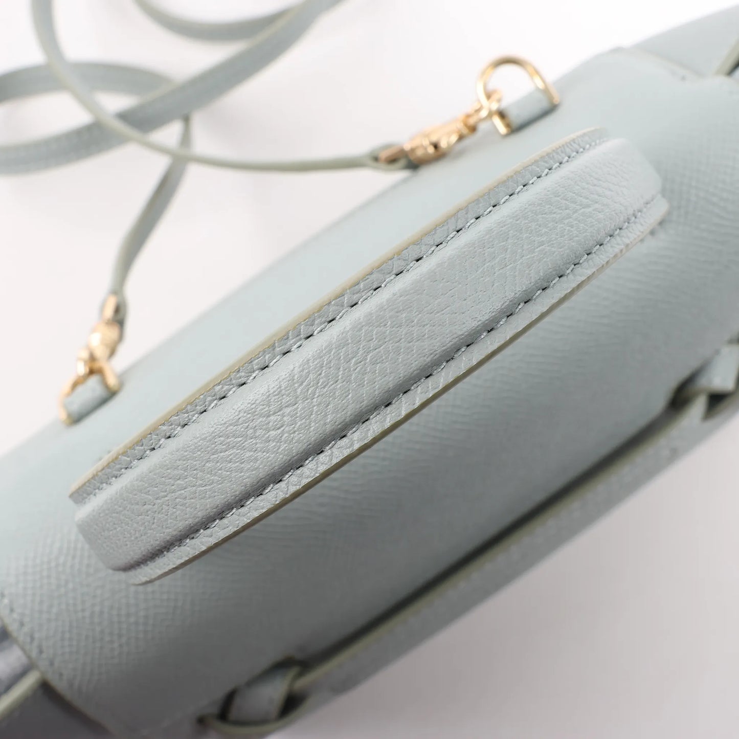 Sac ceinture CELINE en cuir grainé Nano 2 voies bleu