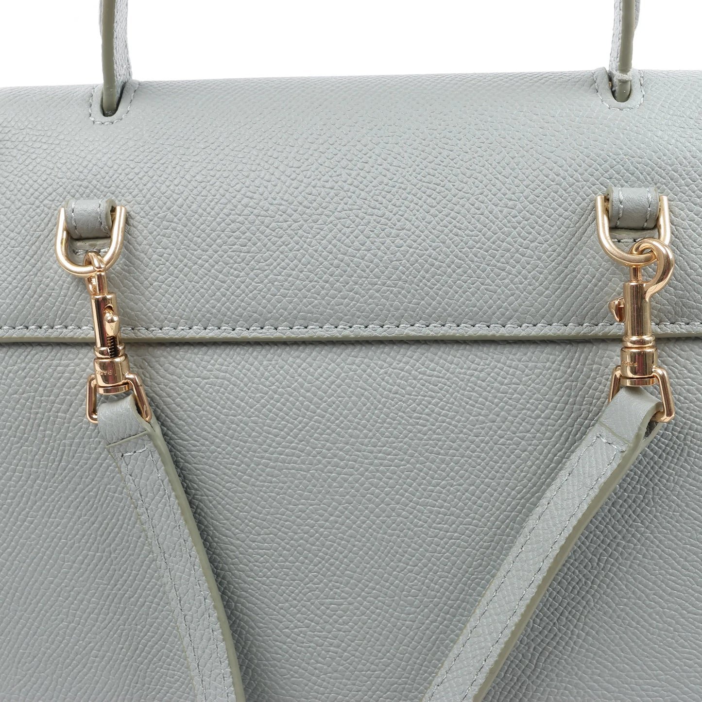 Sac ceinture CELINE en cuir grainé Nano 2 voies bleu