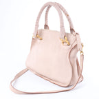 Bolso grande de lona y piel Celine Luggage en beige y negro