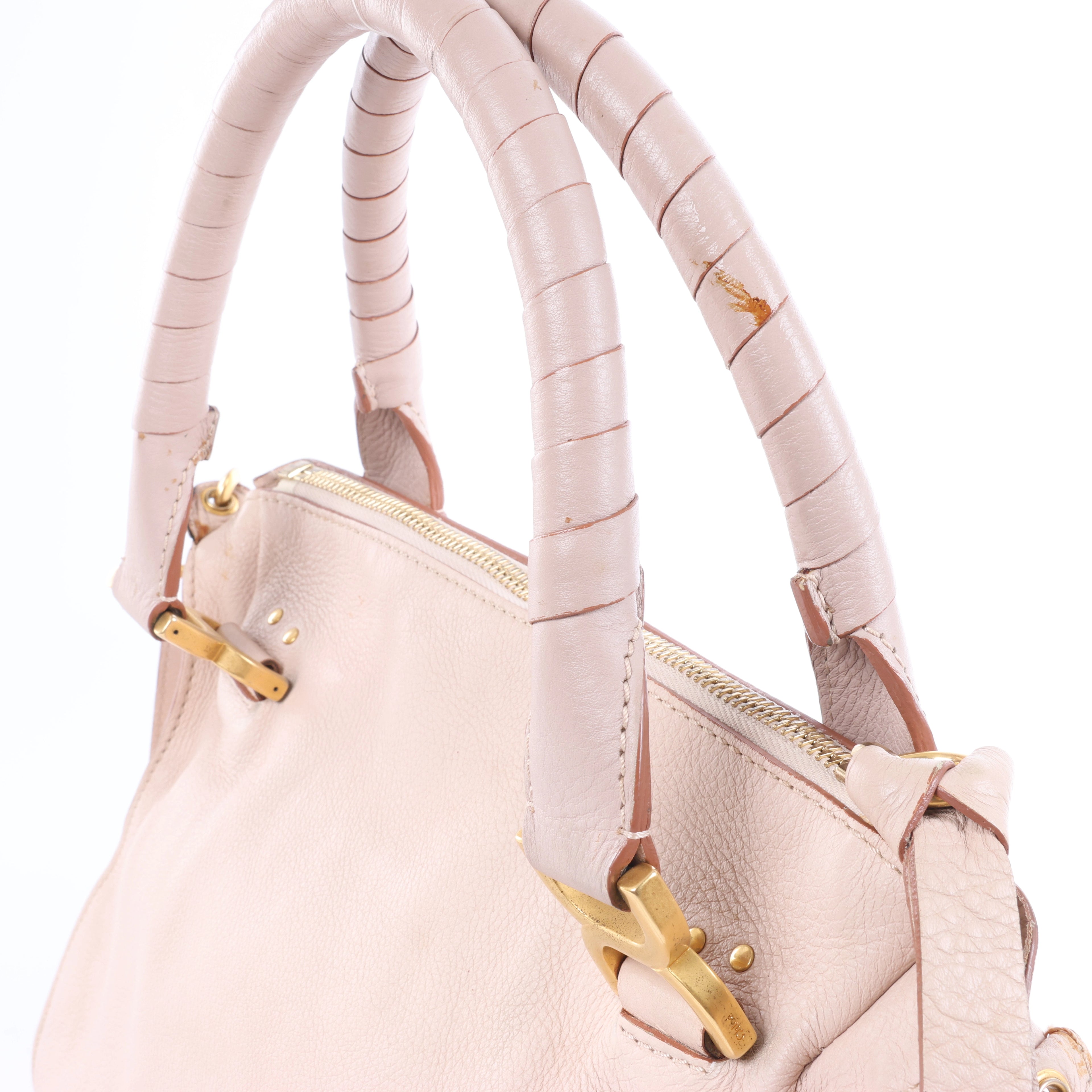 Bolso grande de lona y piel Celine Luggage en beige y negro