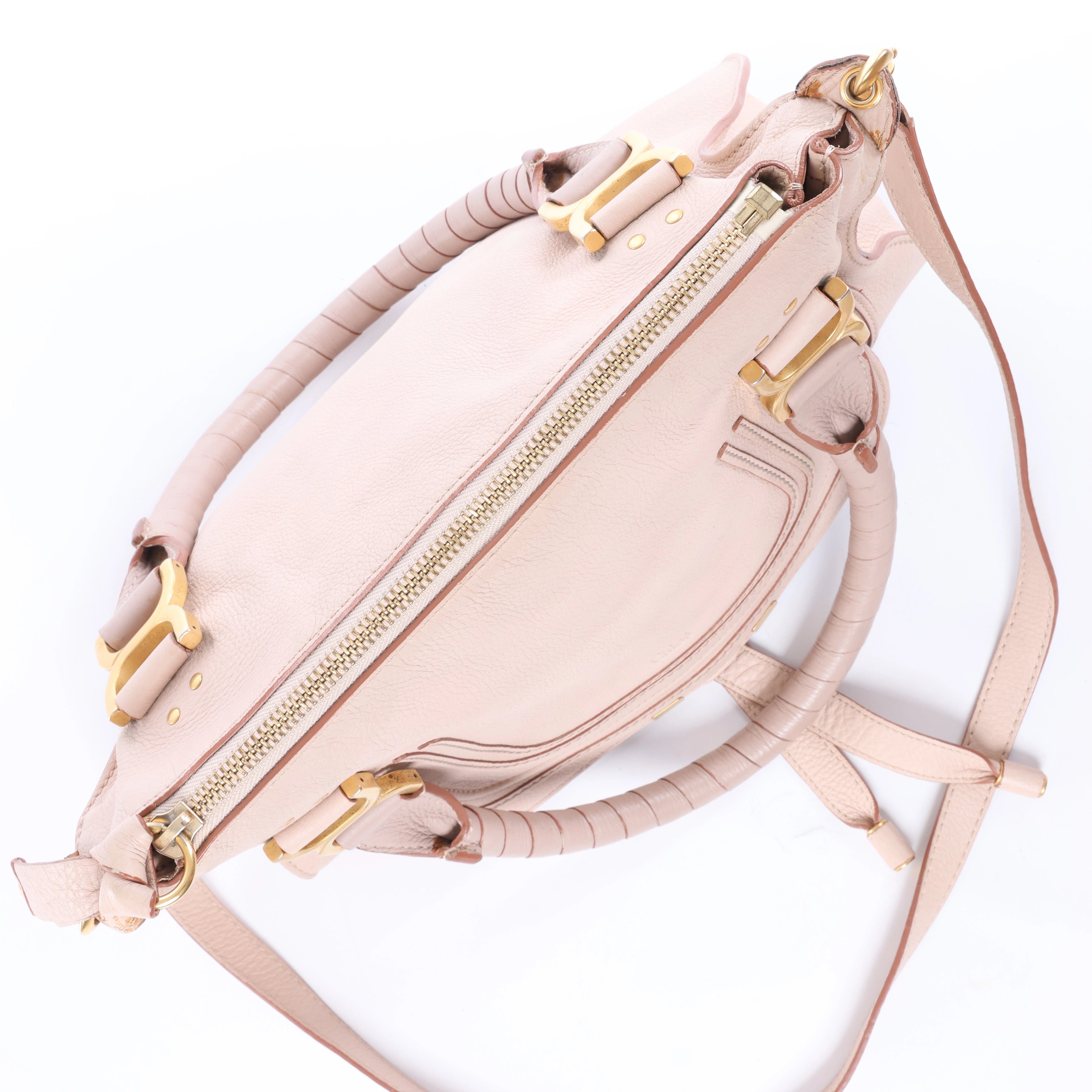 Bolso grande de lona y piel Celine Luggage en beige y negro