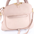 Bolso grande de lona y piel Celine Luggage en beige y negro