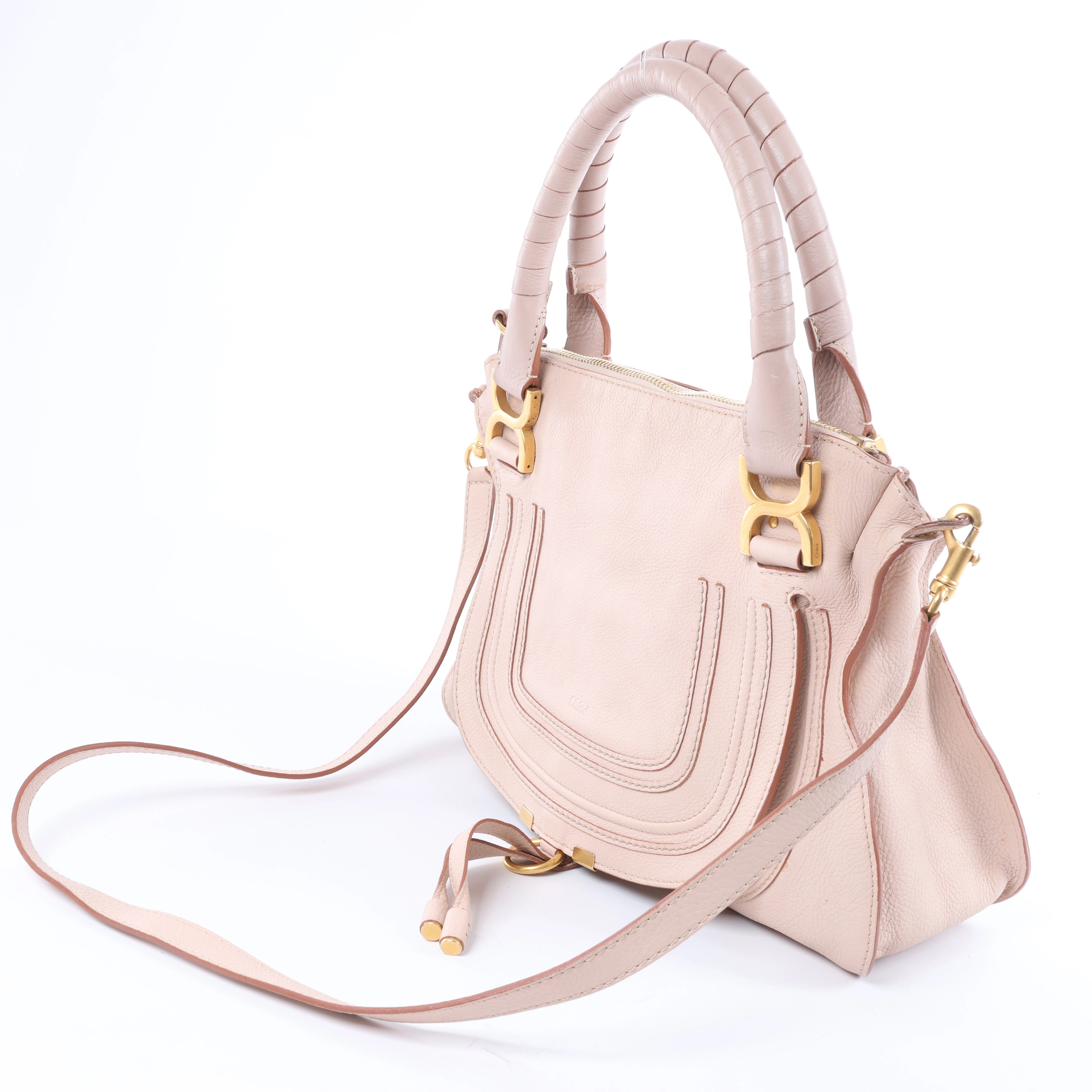 Bolso grande de lona y piel Celine Luggage en beige y negro