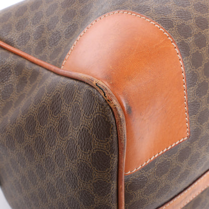 Celine Macadam Boston PVC & Leather Travel Bag in Brown