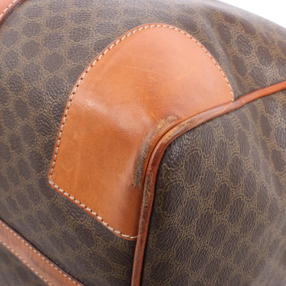 Celine Macadam Boston PVC & Leather Travel Bag in Brown