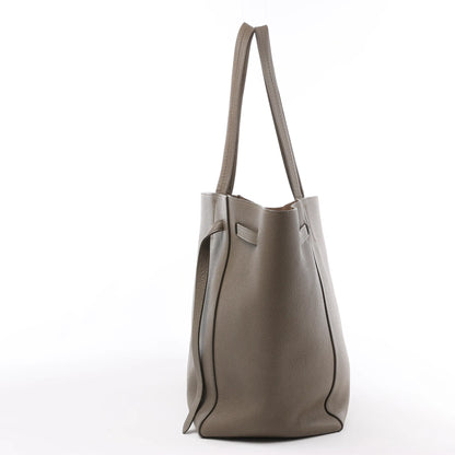 Petit sac à bandoulière en cuir Cabas Phantom de Céline, couleur taupe