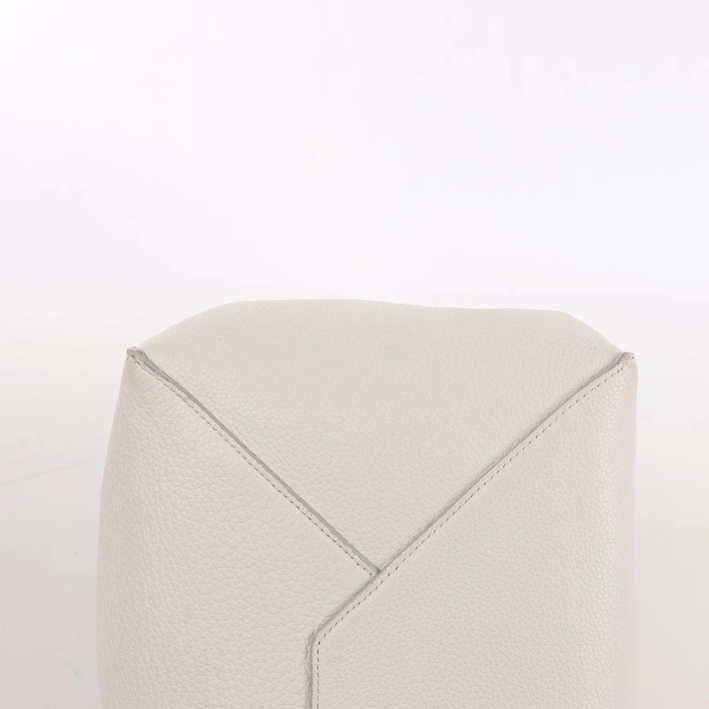 Celine Cabas Phantom Small Leather Shoulder Bag in White