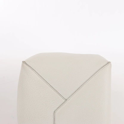 Celine Cabas Phantom Small Leather Shoulder Bag in White