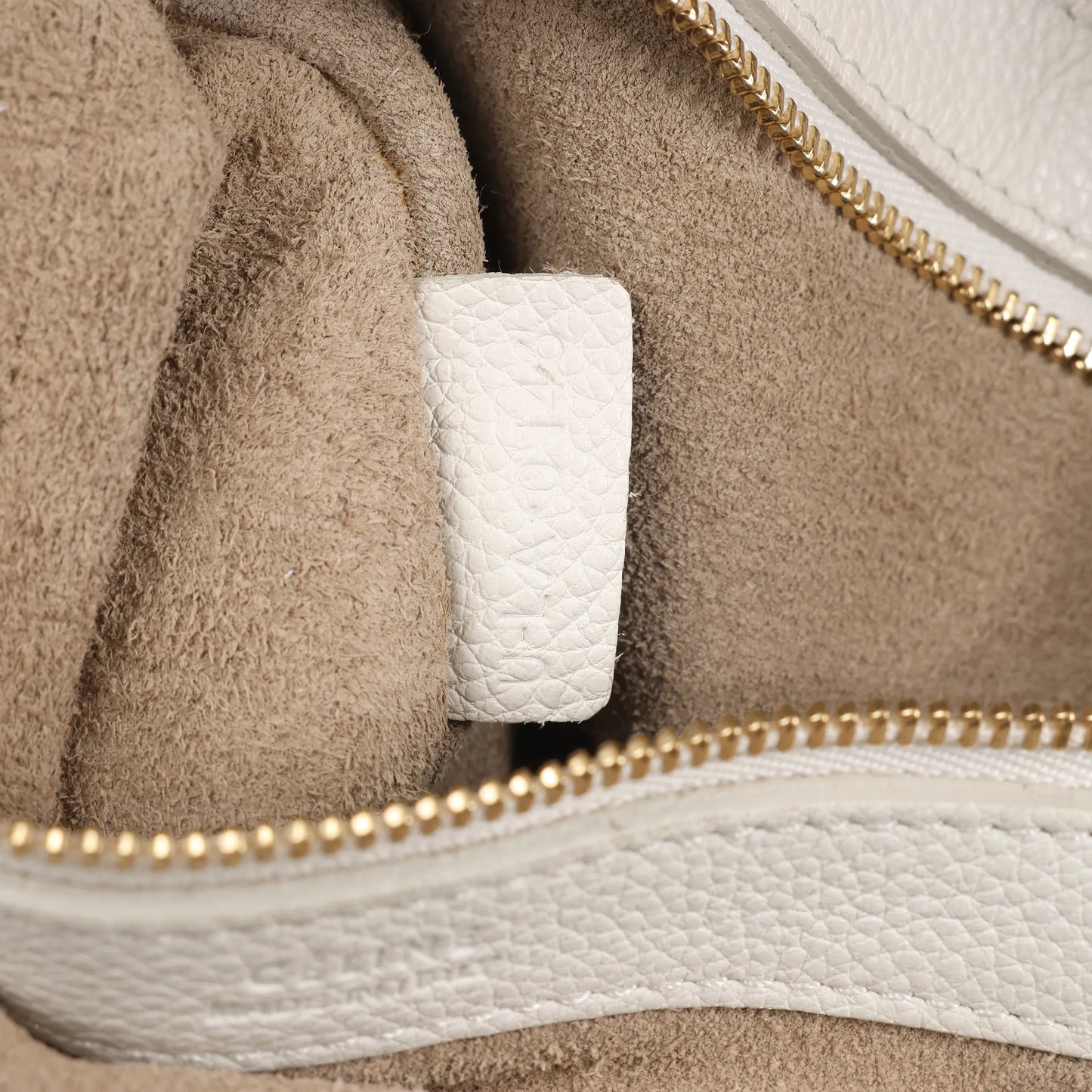 Celine Cabas Phantom Small Leather Shoulder Bag in White