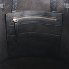 Celine Cabas Phantom Small Leather Shoulder Bag in Black