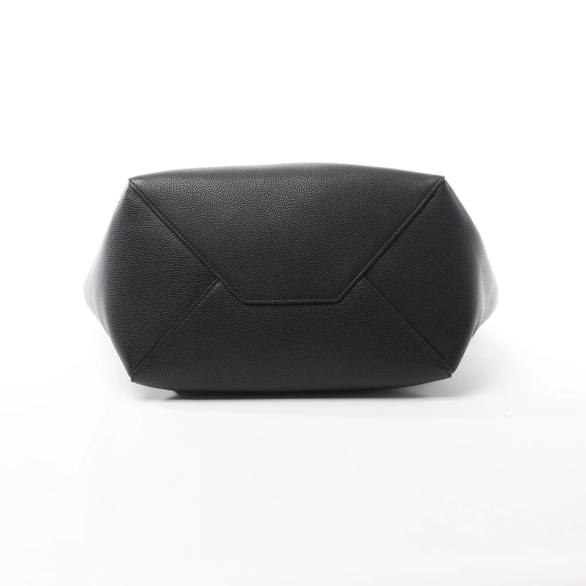 Celine Cabas Phantom Small Leather Shoulder Bag in Black