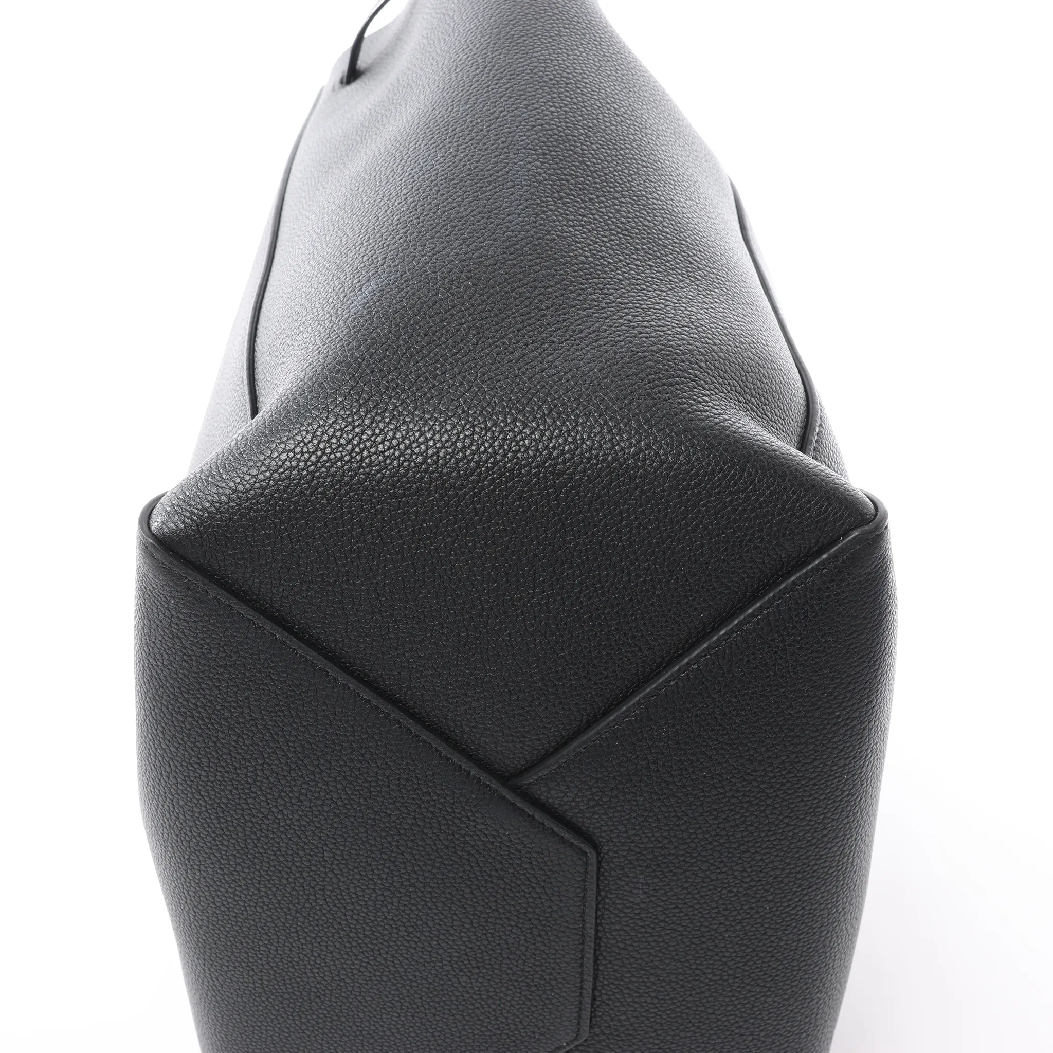 Celine Cabas Phantom Small Leather Shoulder Bag in Black