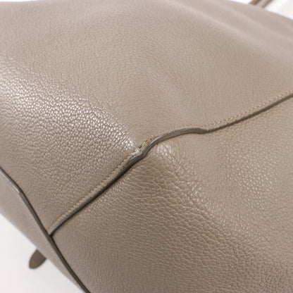 Celine Cabas Phantom Small Leather Shoulder Bag in Taupe